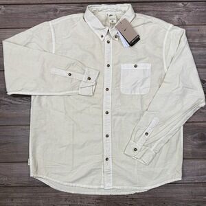 Nike Life Mens Oxford Button Down Shirt HJ7270-234 Light Khaki LARGE NEW $110